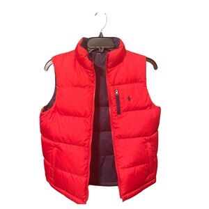 Polo Ralph Lauren Boys Youth Medium Puffer Vest – Reversible Blue & Red